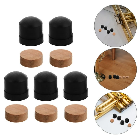 Masteelf 10pcs Trumpet Valve Repair Kit With Trombone Slide Rubber End Bumper Trombone Cork Pads For Brass Instrument Parts