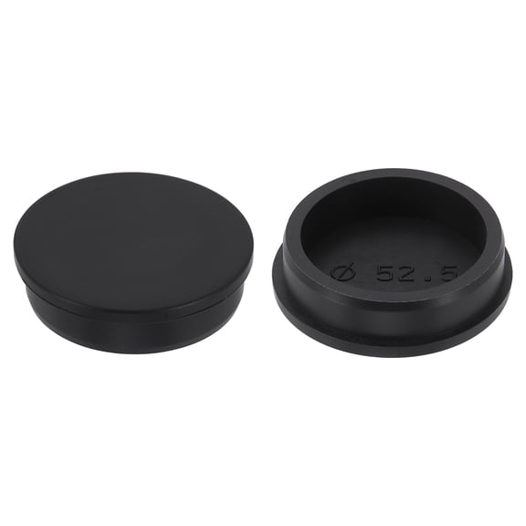 2Pack Silicone Hole Plug, Waterproof Round Rubber Stoppers Bottle Seal Plugs Tube Pipe End Caps for 51mm/2.01" Hole for Bathtub Bottle, Black