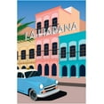 thumbnail image 1 of EzPosterPrints - Retro World Famous City Posters - Decorative, Vintage, Retro, Grunge Travel Poster Printing - Wall Art Print for Home Office - LA HABANA, CUBA - 24X36 inches, 1 of 3