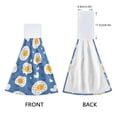 thumbnail image 3 of Yayeee Kitchen Hanging Hand Towels Set of 2 with Loop Bathroom Absorbent Tie Towel, Cute Fried Eggs, 3 of 7