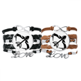 thumbnail image 1 of Constellation Sagittarius Zodiac Sign Bracelet Hand Strap Leather Rope Wristband Double Set, 1 of 3