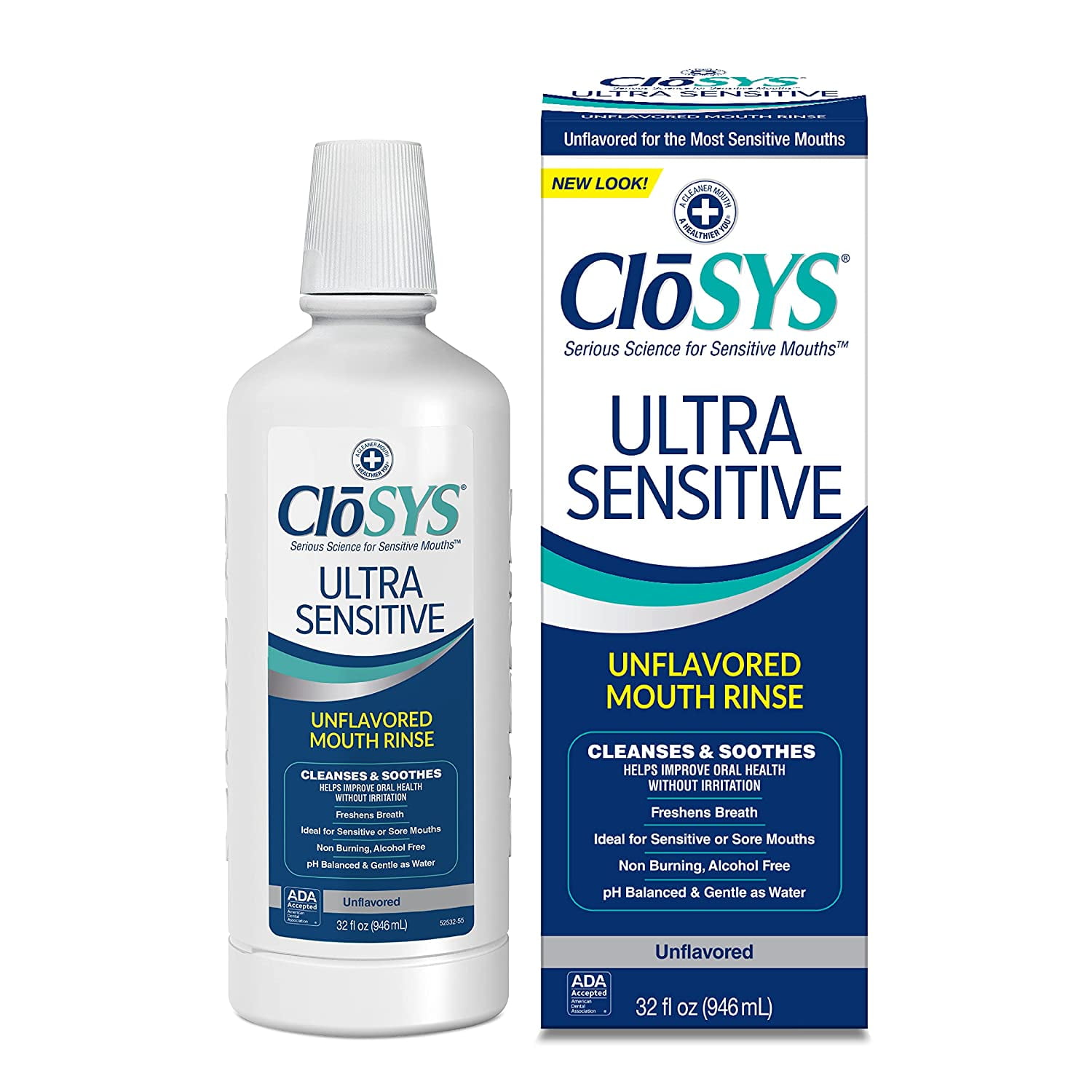 CloSYS Ultra Sensitive Mouthwash Unflavored w/ Optional Flavor Control