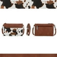 thumbnail image 5 of Wrangler Western Cowhide Crossbody Bags for Women Clutch Wristlet Purse, brown, 5 of 6