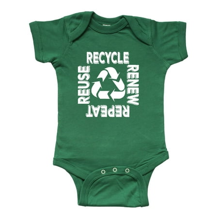 

Inktastic Recycle Renew Reuse Repeat Earth Day Gift Baby Boy or Baby Girl Bodysuit