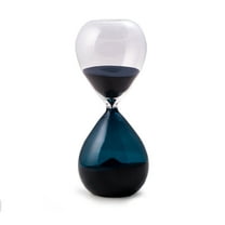 60 Min. Blue & Clear Glass Sand Timer w/ Blue Sand