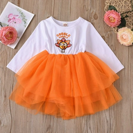 

Leutsin Toddler Baby Girl Fashion Long Sleeved Star Sky Printing Princess Mesh Dress Girls Skirt