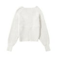 thumbnail image 4 of Sweaters for Women, V Neck Sweaters for Women, Solid Color Knit Crop Top, Long Sleeve for Fashion Wear, 4 of 5