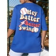 thumbnail image 6 of KimSoong Women Plus Size Baseball Shirt in My Baseball Mom Era Graphic Tee Game Day T-Shirt Softball Mom Tops, 6 of 7