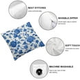 thumbnail image 4 of Nawypu Chinoiserie Pillow Cover Set of 2  Blue Birds Flowers Throw Pillow Covers Asian Traditional Pattern Blue and White Porcelain Color Pillowcase Cushion Covers for Sofa Couch Living Room, 4 of 6