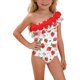 thumbnail image 3 of Odeerbi 1-5 Años Niñas Traje de Baño de Una Sola Pieza Hawaiano de Un Hombro Traje de Baño de Playa Seco Rápido Traje de Baño de Verano, 3 of 9