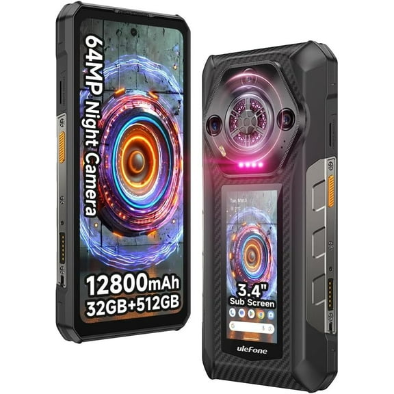 Ulefone Armor 30 Pro 5G Dual Screen Rugged Phone, 16GB 512GB