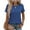 Blue, variant on Womens Tshirt Short Sleeve Summer Tops Crewneck Casual Basic Tee Shirts Spring Clothes Trendy Outfit