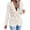 Beige women's plaid blazer a1, variant on Women's Fall Winter Long Sleeve Button Down Plaid Blazer Elegant Casual Open Front Collared Tops Office Work Outwear Vacation Fashion Clothes, White 2XL