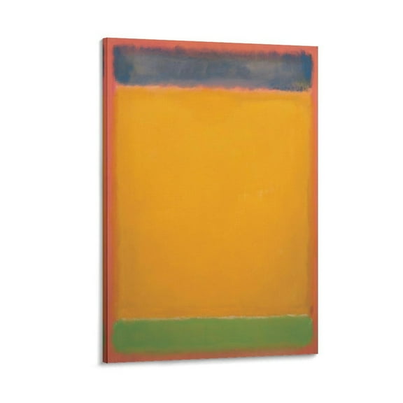 Blue Yellow Green on Red by Mark Rothko Painting Poster Canvas Wall Art Poster Decorative Bedroom Modern Home Print Picture Artworks Posters 16x24inch(40x60cm)