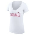 thumbnail image 2 of Women's G-III 4Her by Carl Banks White Arizona Cardinals Dot Print V-Neck Fitted T-Shirt, 2 of 3