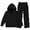 Z1 Black, variant on HCYSFG Girls 2 Piece Sweatsuit Set Pullover Hooded Long Sleeve Solid Color Outfit Set Wide Leg Elastic Waist Pants With Pockets Back To School Tracksuit Set
