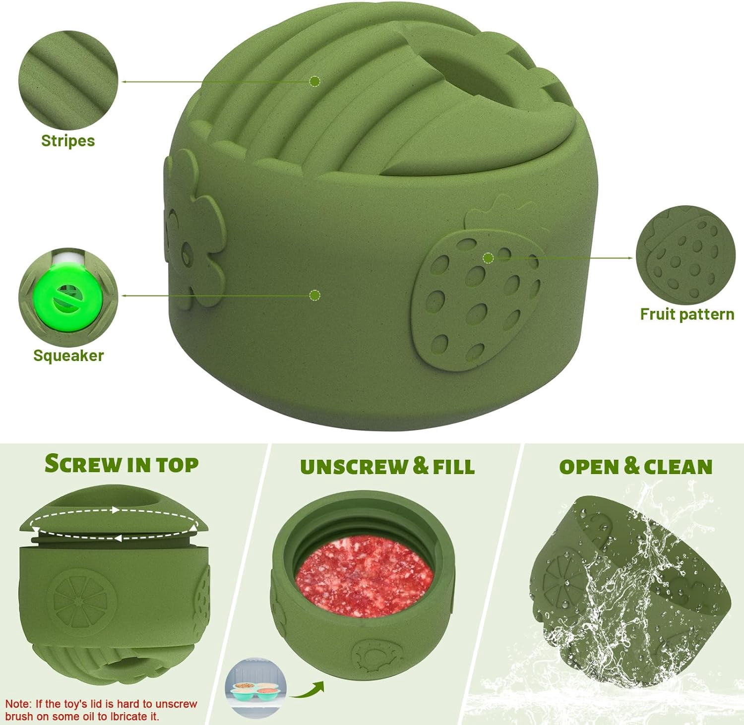 2PC Interactive Puzzle Dog Toy for Large Breeds - Treat Dispenser & Anxiety Relief Chew Toy, Freezable Rubber with Mint Freshness - Vet Recommended (20-140 lbs)