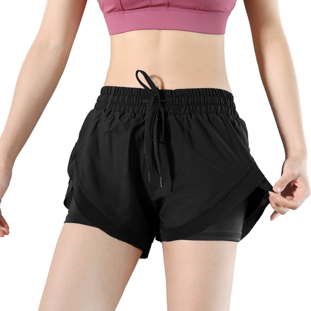 Multiple Colour Quick Dry Breathable Elastic Waist Stretch Yoga Running Shorts 