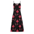 thumbnail image 4 of SMihono Robe Maxi Bohème d'Été pour Femmes Grande Taille Mode pour Femmes à Bretelles Taille Mi-Haute Col en V Sans Manches à Rayures Imprimées Ajustée Robe Longue de Plage Robe Évasée de Plage, 4 of 5
