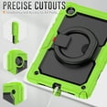 thumbnail image 2 of Galaxy Tab A8 (10.5") Case (SM-X200) - TECH CIRCLE [3-in-1 Case] Shockproof Rugged Case with [Rotating Kickstand & Handle] Protective Kids Case for Samsung Galaxy Tab A8 10.5-Inch 2022 Release, Green, 2 of 10