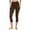 Brown, variant on Women's Yoga Fitness Capri Leggings with Booty Lifting High Waist Slim Fit Moisture Wicking Side Pockets for Workout Running Gym Athletic