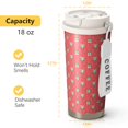 thumbnail image 4 of Christmas 18oz Double Drinking Coffee Mug – Vacuum Insulated Stainless Steel Travel Cup with Leakproof Lid, 316 Steel Thermos Tumbler for Hot & Cold Beverages, 4 of 7
