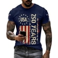 thumbnail image 4 of Trgacdwlo S-5XL Waffle 4th of July Men's Shirts Independence Day 250 Anniversary USA T Shirt 1776-2026 Flag Print Patriotic Shirts for Men Big and Tall, 4 of 4