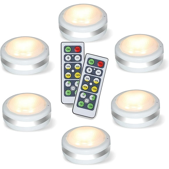 Wireless Led Puck Lights Battery Operated with Remote Control