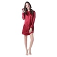 thumbnail image 4 of Richie House Women's Medium Style Satin Shirt Pajama Sleepwear RHW2788, 4 of 7