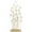 Gold Tall Abstract Floral Rectangle 22" x 10" x 60", variant on 22" x 60" Gold Metal Tall Floral Sculpture with Crystal Embellishments, by DecMode