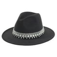 thumbnail image 1 of GPOECD Stylish Western Cowboy Hat with Rhinestone Embellishments for Country Dance Parties and Events Grey,One Size, 1 of 3