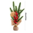 thumbnail image 3 of Vintage Christmas Decor Artificial Christmas Trees Christmas Decoration 20cm/7.9inches Small Christmas Tree Ornament Mini Christmas Tree Decoration Scene Setting For Living Room Desk Bedroom, 3 of 6