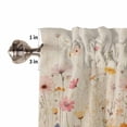 thumbnail image 5 of Kitchen Curtains 54 Inches length, Pastoral Vintage Botanical Window Treatment Curtain Drapes, Spring Summer Floral Decorative Window Curtains for Bedroom Cafe, 52"x54", 2 Panels, 5 of 7
