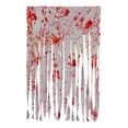 thumbnail image 2 of Uxgjfwu Halloween Window Curtain Dark Red Handprint Gauze Fabric 63x39 Inch, Haunted House Party Backdrop Scary Decoration, 2 of 7