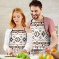 thumbnail image 4 of Vintage Retro Ethnic Bohemian Bib Apron with Pocket Extra Long Aprons Waterproof Bib Apron for Couple Bride Mrs Mr Cooking Aprons for Kitchen Cool BBQ Grilling, 4 of 7