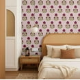 thumbnail image 2 of S4Sassy Peel and Stick Walls Covering, Floral Bud Print - Asian Style Wall Mural, Instant Walls Makeover for Bathroom, Laundry Room, Closet Interior - Self-Adhesive Wallpaper Vinyl - Pink, 25"x120", 2 of 9
