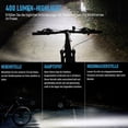 thumbnail image 3 of FLhrweasw Linterna para Bicicleta IPX6 Impermeable para Bicicleta 2000mAh 400LM para Ciclismo Al Aire Libre, 3 of 9