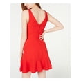 thumbnail image 2 of Speechless Womens Lace-Inset Waist Skater Dress, Red, Juniors, 1, 2 of 4