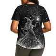 thumbnail image 3 of ersvoioy Halloween Shirts Women Oversized Spooky Season Cute Graphic T-Shirt Funny Print Tees Fall Casual Short Sleeve Plus Size Halloween Party Tops,Size M-5XL Multicolor L, 3 of 5