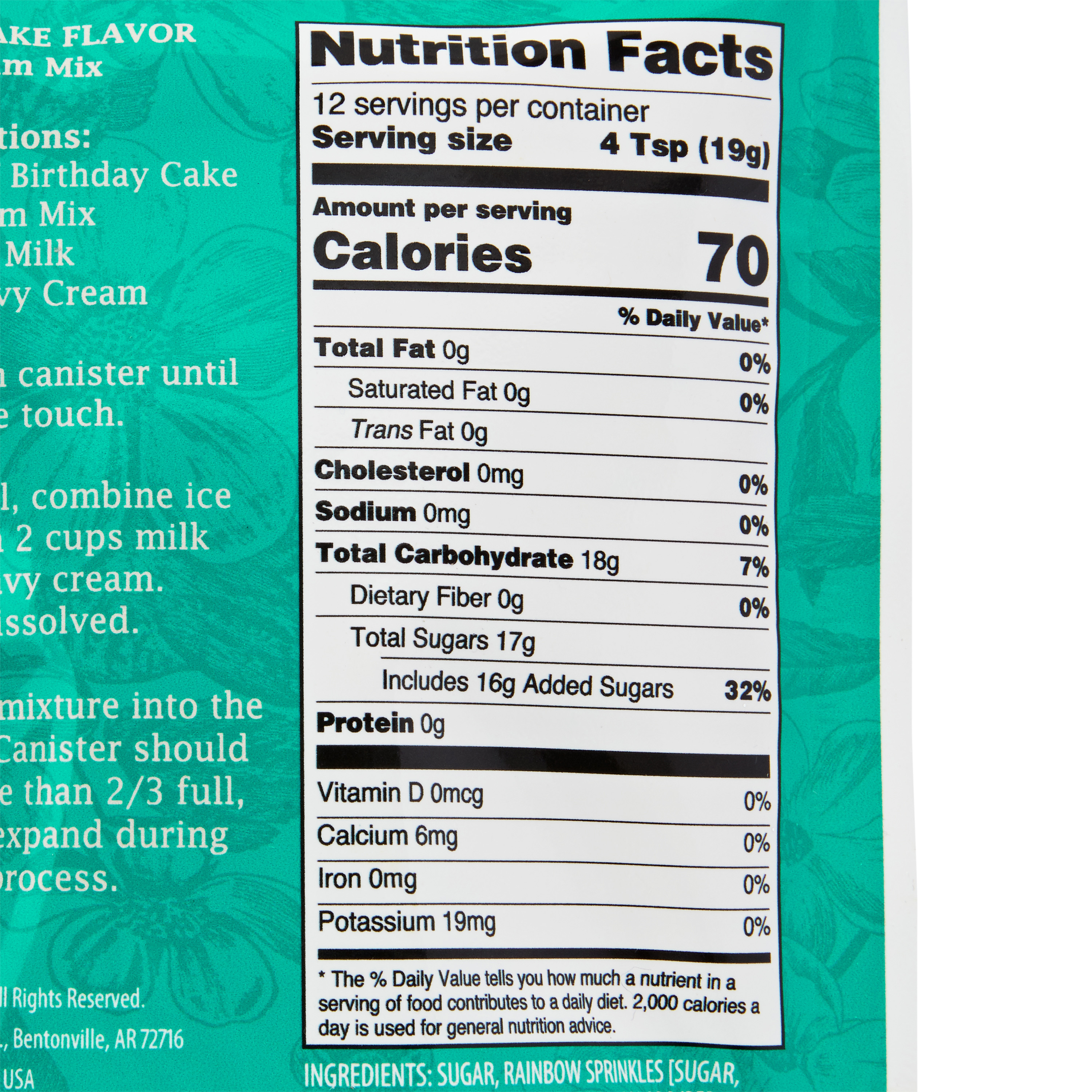 Pioneer Woman PWICMX8BDAY Individual 8 oz. Birthday Cake Ice Cream Mix Packet