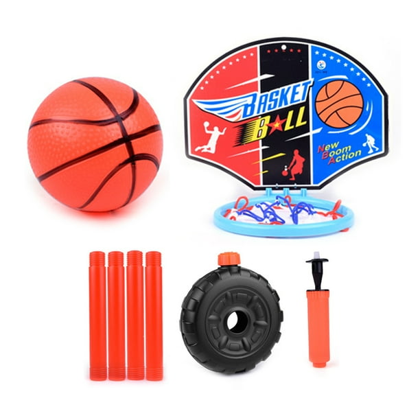 Jinveno Basketball Stands Toys Set Height Adjustable Kids Boy Ball