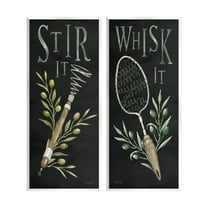 Stupell Industries Vintage Kitchen Phrases Botanical & Floral Painting Unframed Art Print Wall Art, 7 x 17, Set of 2