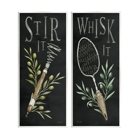 Stupell Industries Vintage Kitchen Phrases Botanical & Floral Painting Unframed Art Print Wall Art, 7 x 17, Set of 2