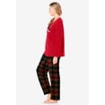 thumbnail image 3 of Dreams & Co. Plus Size Petite Long Sleeve Knit PJ Set, 3 of 6