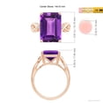 thumbnail image 4 of ANGARA Natural Twist Shank Emerald Cut 6.5 ct Amethyst Statement Ring in 14K Rose Gold for Women (Size-14x10mm) | February Birthstone, Anniversary, Jewelry Gift for Women | Natural Amethyst Ring, 4 of 8