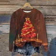 thumbnail image 2 of YUGYXL Funny Ugly Christmas Sweatshirt for Women Santa Print Oversized Pullover Fleece Lined Warm Holiday Tops B Multicolor XXXL, 2 of 9