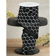 thumbnail image 2 of Chicken Wire Canvas Wired Edge Ribbon - 10 Yards Black, White, 2.5", 2 of 3