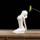 thumbnail image 2 of Figura de yoga de cerámica, estatua, estatuilla, decoración para interiores y exteriores, hogar, jardín, yoga 7x3.5x9.5cm, 2 of 3