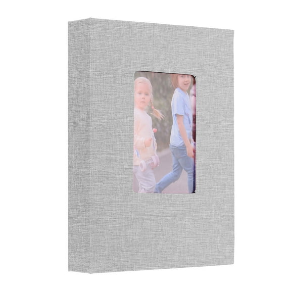 Small Photo Album, 5x7 Linen Cover Picture Book Hold 52 Photos, Gray
