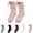 Pink, variant on QSAWXQZ Girls' Lace Trim Knee High Socks Ruffle Cuff Dress Socks 3-4Years
